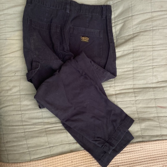 RVCA recession Workwear Carpenter Chino Pant Jeans black size 25 - Picture 2 of 2